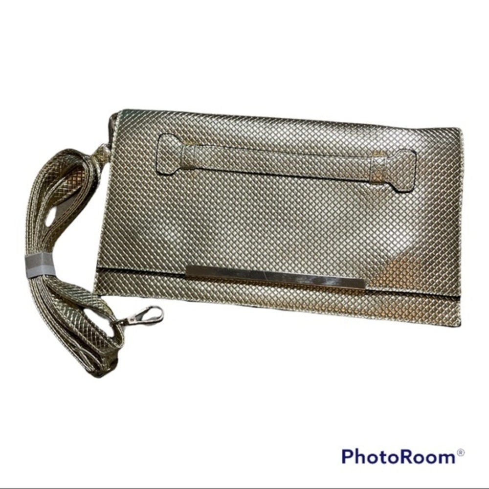 Gold Clutch w/ Multi Pockets and Straps